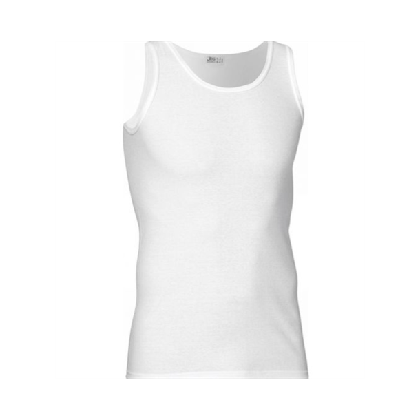 JBS TANK-TOP HVID (LET KVALITET) L
